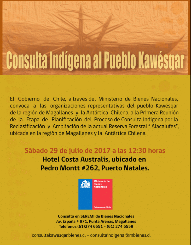 Consulta Indigena al Pueblo Kaweskar